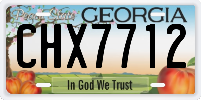 GA license plate CHX7712
