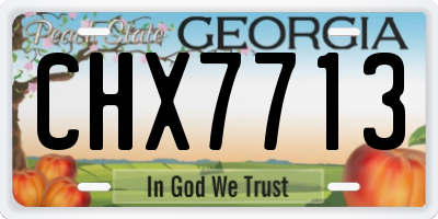 GA license plate CHX7713