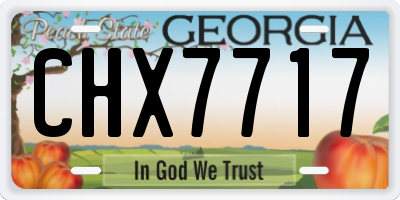 GA license plate CHX7717