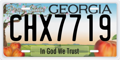 GA license plate CHX7719