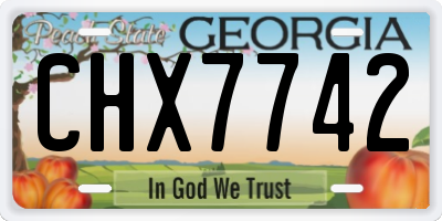 GA license plate CHX7742