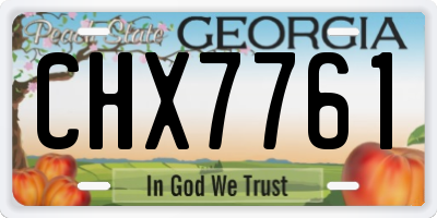 GA license plate CHX7761