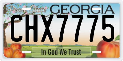 GA license plate CHX7775