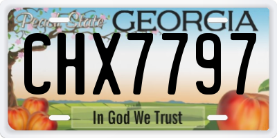 GA license plate CHX7797