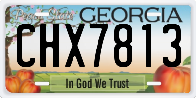 GA license plate CHX7813