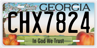 GA license plate CHX7824