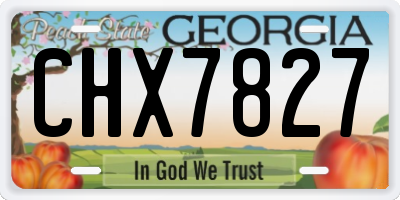 GA license plate CHX7827