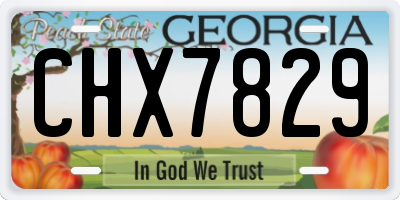 GA license plate CHX7829