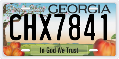GA license plate CHX7841