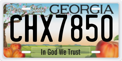 GA license plate CHX7850