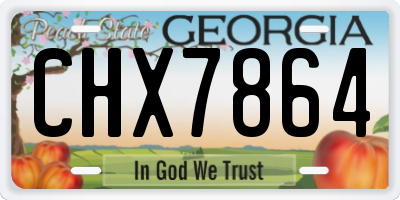 GA license plate CHX7864