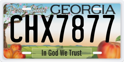 GA license plate CHX7877