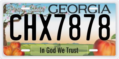 GA license plate CHX7878