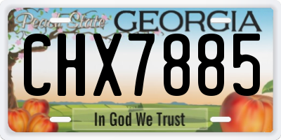 GA license plate CHX7885