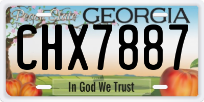 GA license plate CHX7887
