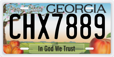 GA license plate CHX7889