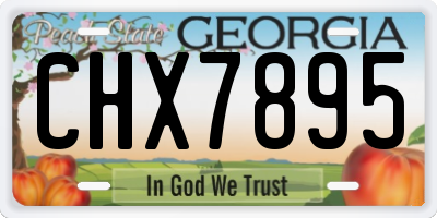GA license plate CHX7895