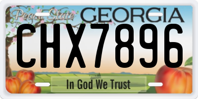 GA license plate CHX7896