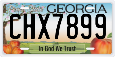 GA license plate CHX7899
