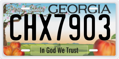 GA license plate CHX7903