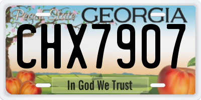 GA license plate CHX7907