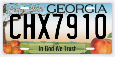 GA license plate CHX7910