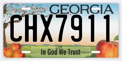 GA license plate CHX7911