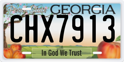 GA license plate CHX7913