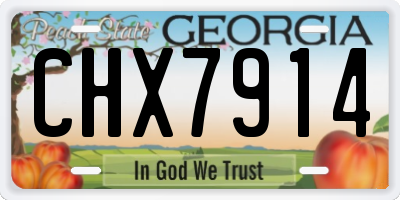 GA license plate CHX7914