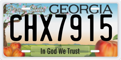 GA license plate CHX7915
