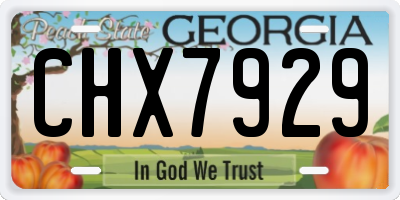 GA license plate CHX7929