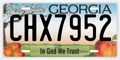 GA license plate CHX7952