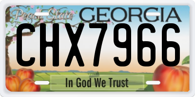 GA license plate CHX7966