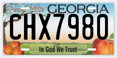 GA license plate CHX7980