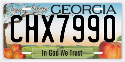 GA license plate CHX7990