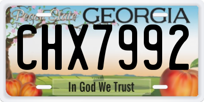 GA license plate CHX7992