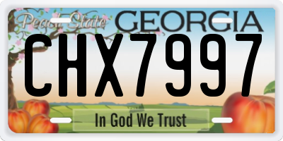 GA license plate CHX7997