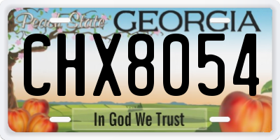GA license plate CHX8054