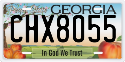 GA license plate CHX8055