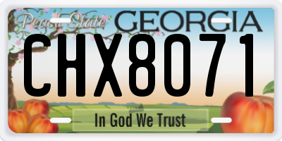 GA license plate CHX8071