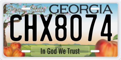 GA license plate CHX8074