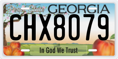 GA license plate CHX8079