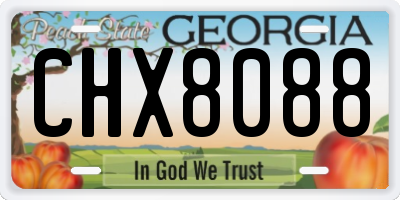 GA license plate CHX8088