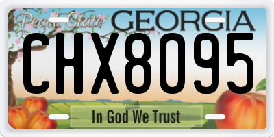 GA license plate CHX8095