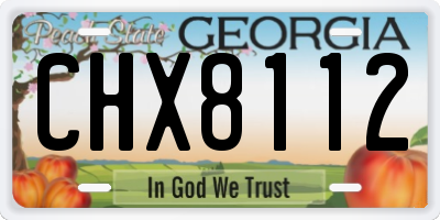 GA license plate CHX8112