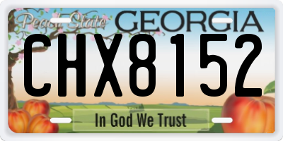 GA license plate CHX8152