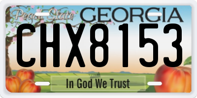 GA license plate CHX8153
