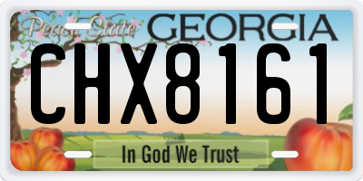 GA license plate CHX8161