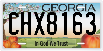 GA license plate CHX8163