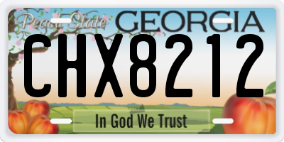 GA license plate CHX8212
